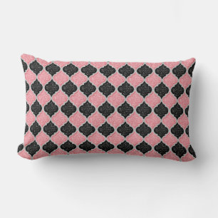 Cojín Lumbar MQF Sequins-Dusty PILLOW Rosa-Negro-Blanco-LUMBAR