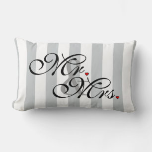 Cojín Lumbar Mr. and Mrs. Click to Personalizar Color Stripes