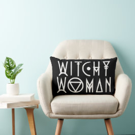 Cojín Lumbar Mujer bruja Halloween Gótico decoración bruja