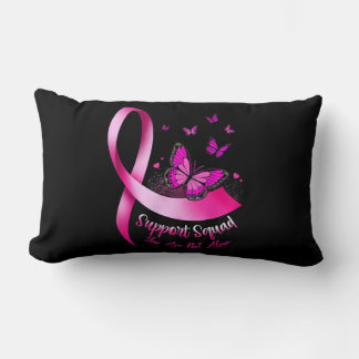 Cojín Lumbar Mujer mariposa apoyo escuadrón cáncer de mama Guer