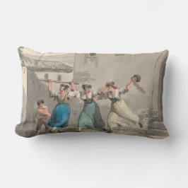 Cojín Lumbar Mujeres luchando en Roma, Italia (Escena histórica