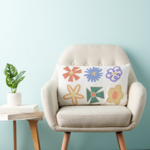 Cojín Lumbar múltiple floral boho flores arcoíris paquete de se