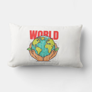 Cojín Lumbar Mundo – Diseño de Globo de Aventura de Viaje