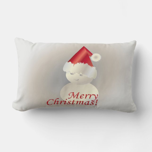 Cojín Lumbar Muñeco de nieve de Navidad (Anverso)