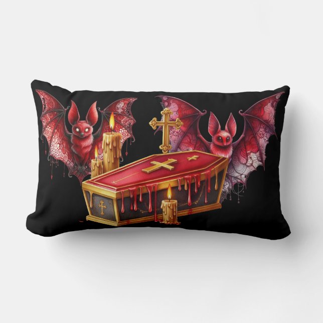 Cojín Lumbar Murciélagos Vampiros (Anverso)