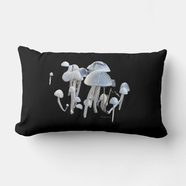 Cojín Lumbar Mushrooms Throw Pillow (Anverso)