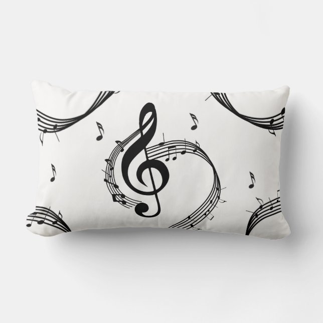 Cojín Lumbar Música Climactic G Clef (Anverso)