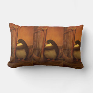 Cojín Lumbar Músico Pingüino Acogedor – Melodía Dorada de la Ta