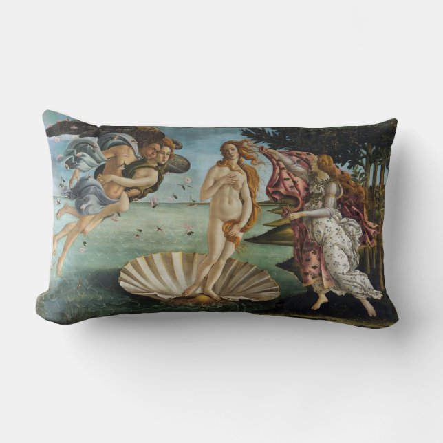 Cojín Lumbar Nacimiento de Venus por Botticelli (Anverso)