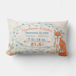 Cojín Lumbar Nacimiento Estadísticas Bebé Niño Criaturas Forest