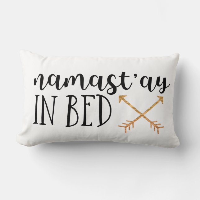 Cojín Lumbar "Namast'ay en cama " (Anverso)