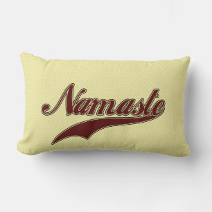 Cojín Lumbar Namaste Elegante Rojo Burdeos