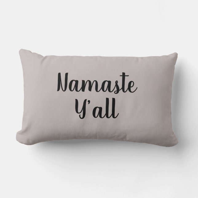 Cojín Lumbar Namaste Yall Script Yoga Pillow (Anverso)