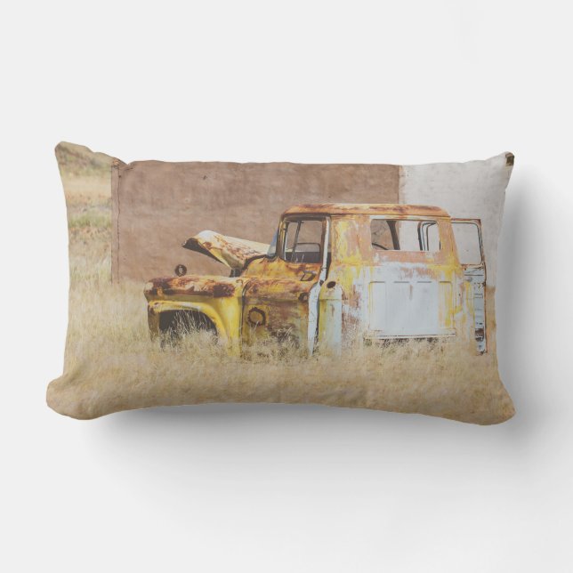 Cojín Lumbar Namibia África Abandonó El Paisaje De Los Desechos (Anverso)