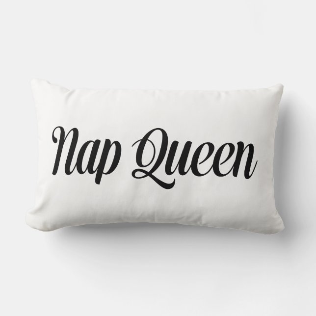 Cojín Lumbar Nap Queen Typography (Anverso)