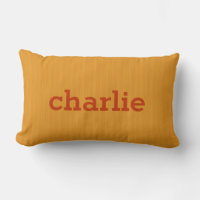 Naranja/Amarillo Rayas personalizado monograma alm