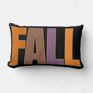 Cojín Lumbar Naranja cálido y beige marrón otoño
