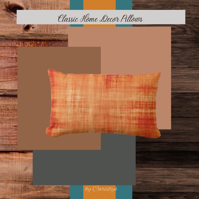 Cojín Lumbar Naranja de acuarela (Subido por el creador)