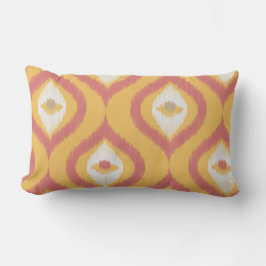 Cojín Lumbar Naranja de Ogee de la serie Ikat