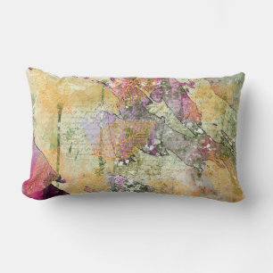 Cojín Lumbar Naranja de oro hojas de hojas de otoño en descompo