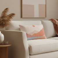 Naranja de paisajes retro moderno de mediados de s