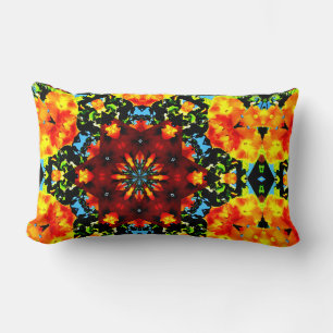 Cojín Lumbar Naranja floral