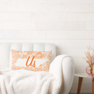 Cojín Lumbar Naranja Floral Tennessee Su estado juntos "nosotro