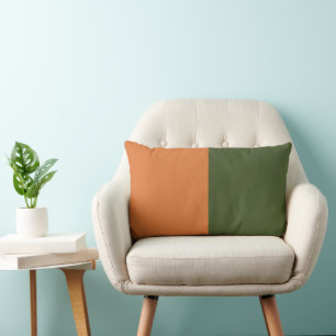 Cojín Lumbar Naranja Verde Retro