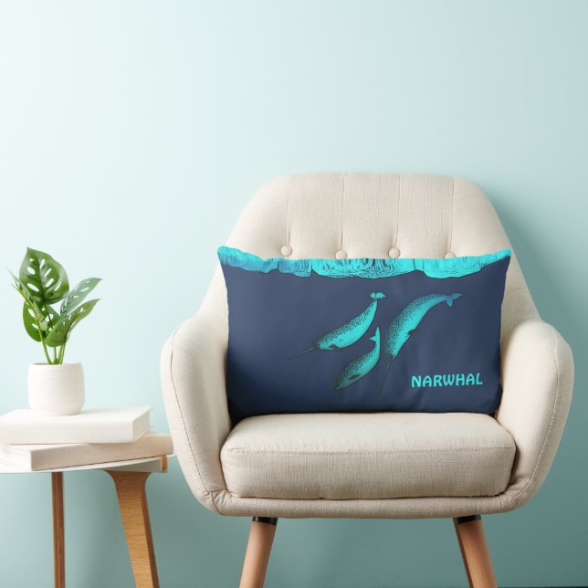 Cojín Lumbar Narwhal Bajo El Hielo (Silla)