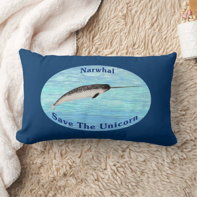 Cojín Lumbar Narwhal - Save The Unicorn (Manta)