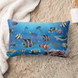 Cojín Lumbar Natación de peces tropicales