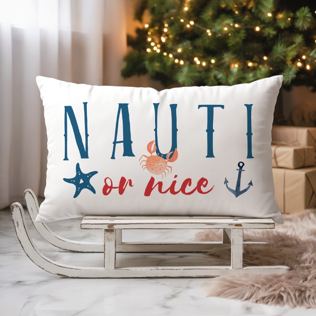 Cojín Lumbar Nauti o Navidades costeros de Niza (Subido por el creador)