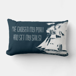 Cojín Lumbar Náutica de naves y nubes