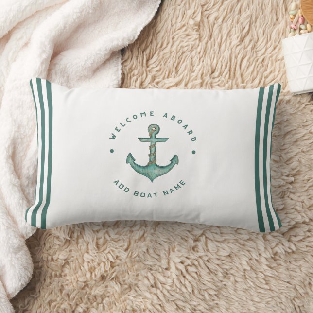 Cojín Lumbar Nautical Anchor club náutico de la Marina Azul (Manta)