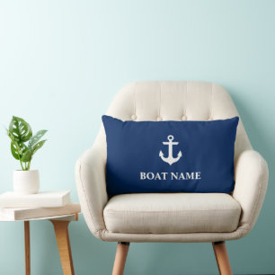 Cojín Lumbar Nautical Bote Nombre Anchor Lumbar Marina de almoh