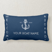 Nautical nombre de anclaje bienvenida azul marino