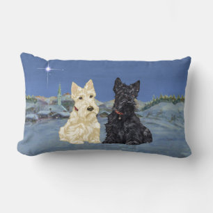 Cojín Lumbar Navidad de Scotties Trigos Negros
