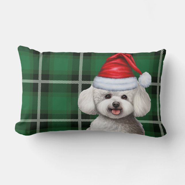 Cojín Lumbar Navidades amantes de la mascota Bichon Frise Dog G (Anverso)