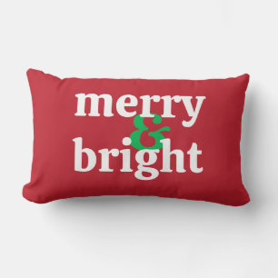 Cojín Lumbar Navidades audaces "Merry & Bright" Lumbar Pillow
