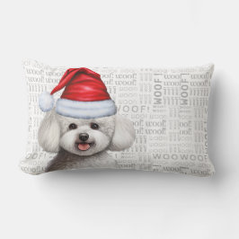 Cojín Lumbar Navidades Bichon Frise Dog Holiday
