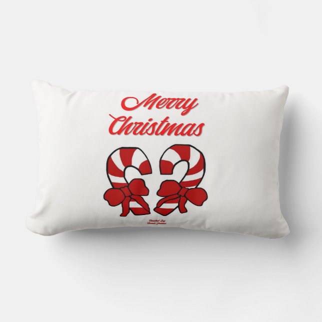 Cojín Lumbar Navidades Candy Canes Lumbar Pillow (Anverso)