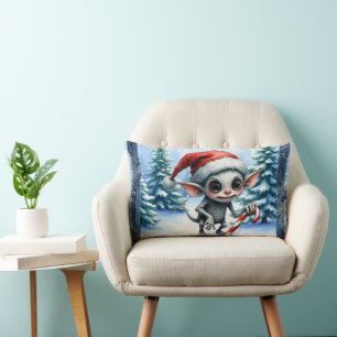 Cojín Lumbar Navidades caprichosos se codean con Candy Cane.