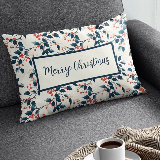 Cojín Lumbar Navidades clásicos de la época roja y verde de las (Subido por el creador)