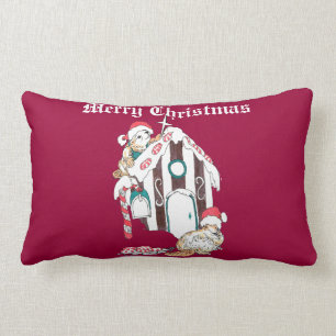 Cojín Lumbar Navidades curados castor castaño de vacaciones Cha