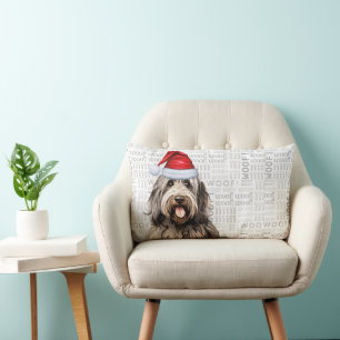 Cojín Lumbar Navidades de Dog Lover Bergamasco Holiday