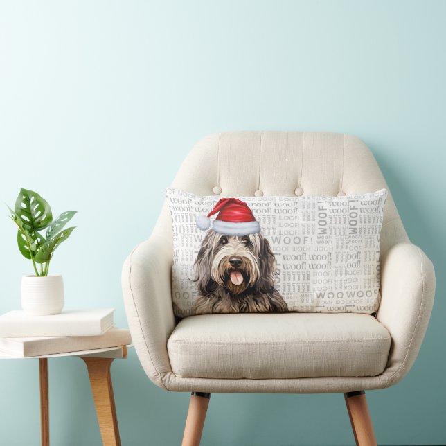 Cojín Lumbar Navidades de Dog Lover Bergamasco Holiday (Silla)