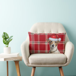 Cojín Lumbar Navidades de Dog Lover Jack Russell y Holiday Plai