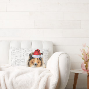 Cojín Lumbar Navidades de Dog Lover Rough Collie Holiday