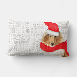 Cojín Lumbar Navidades de Dog Lover Rough Collie Holiday