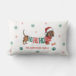 Cojín Lumbar NAVIDADES de HO-HO-HO DACHSHUND